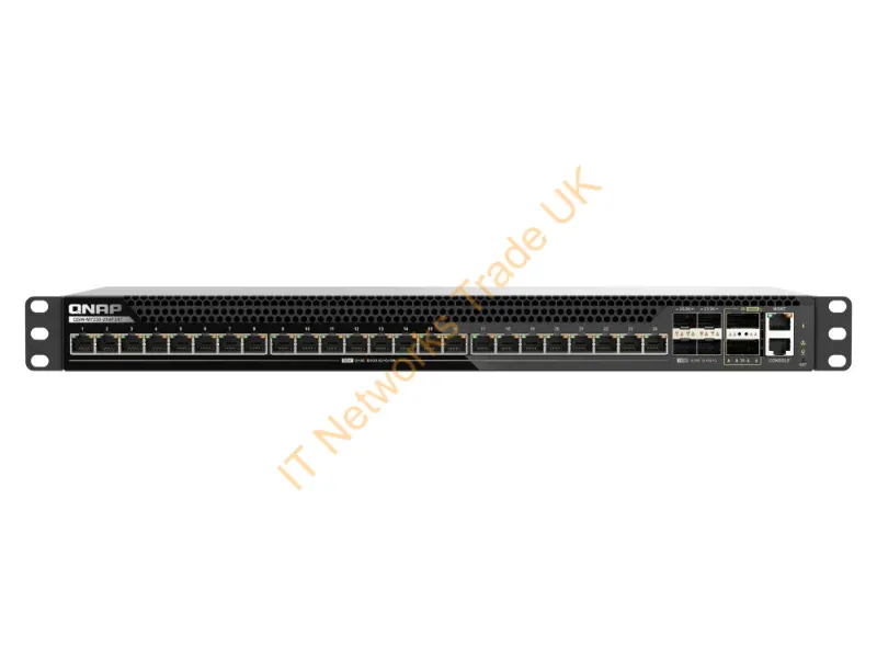 QSW-M7230-2X4F24T - QNAP QSW-M7230-2X4F24T Management Switch 2 ports 100GbE 4 ports 25GbE 24 ports 10GbE RJ45 rackmount design