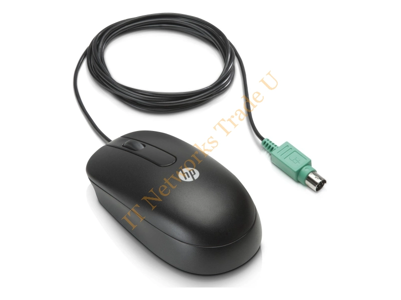 QY775AA HP 2-Buttons PS/2 Wired Optical Mouse (Black / Gray)