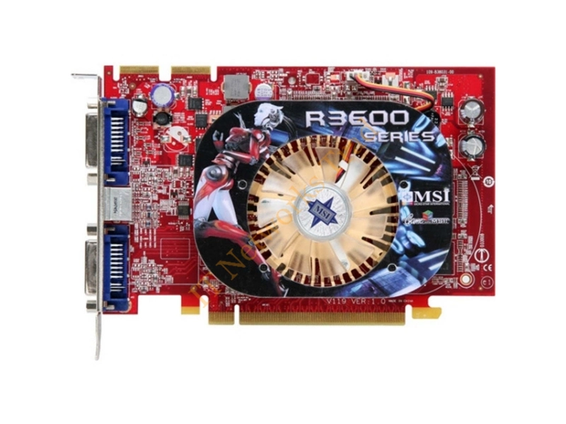 R3650-T2D512-OC MSI Radeon HD 3650 512MB 128-Bit GDDR3 PCI Express x16 2.0 TV out Dual DVI Video Graphics Card