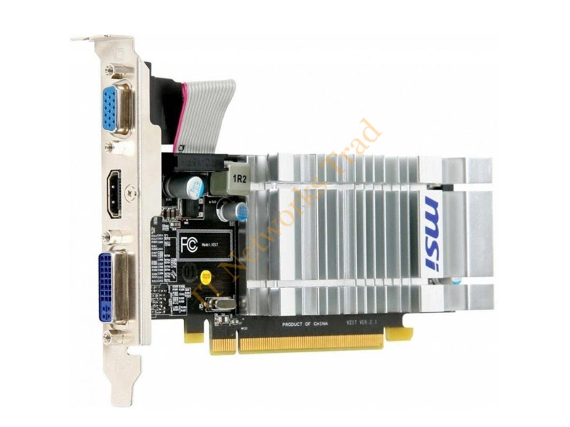 R5450-MD1GHD2 MSI Radeon HD 5450 1GB DDR2 64-Bit PCI Express 2.1 DVI/ HDMI/ D-Sub/ HDCP Support Low Profile Video Graphics Card