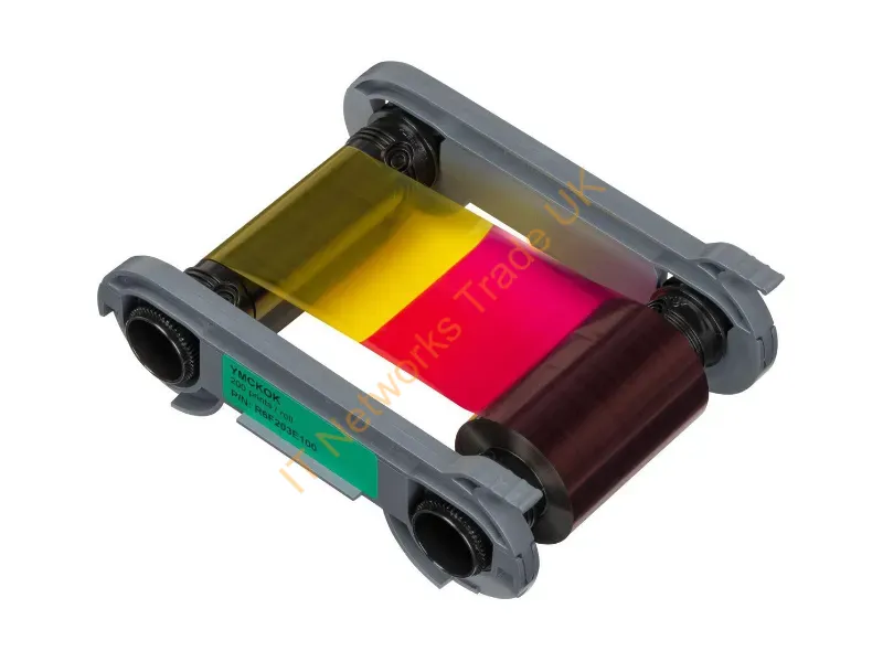 R6F203E100 - Evolis R6F203E100 YMCKO-K Colour Ribbon (200 Prints)