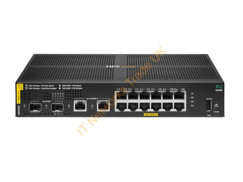 R8N89B - HPE Aruba Switch CX 6000 12G 2SFP 12xGBit/2xSFP PoE 139W R8N