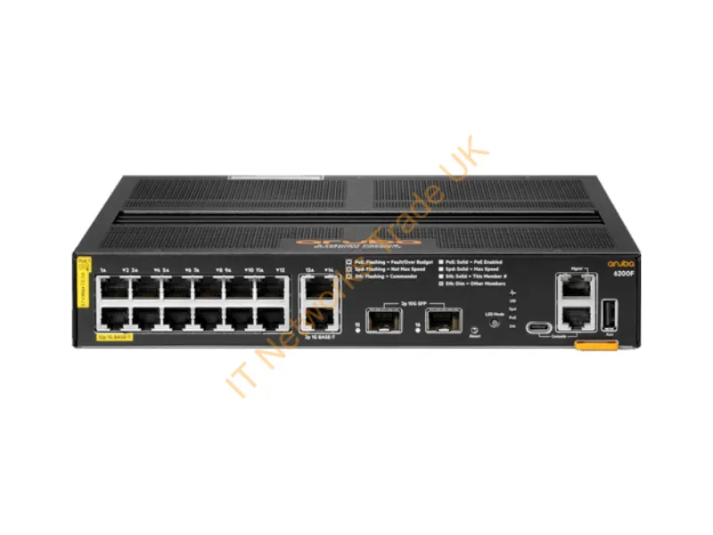 R8V13A#ABA - Hpe Aruba Networking 6200F 12G Class4 Poe 2G/2Sfp+ 139W TAA Managed L3 Gigabit Ethernet (10/100/1000) Power Over Ethernet (Poe) 1U