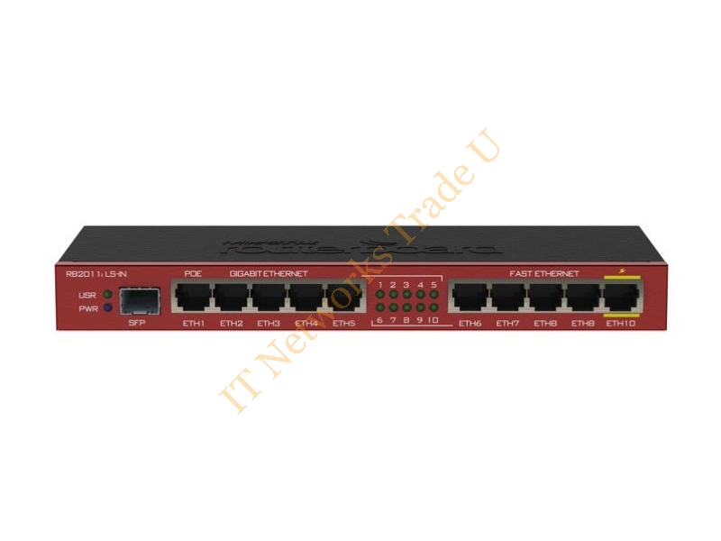 RB2011iLS-IN - Mikrotik RB2011ILS-IN Ethernet LAN Black, Bordeaux wired router