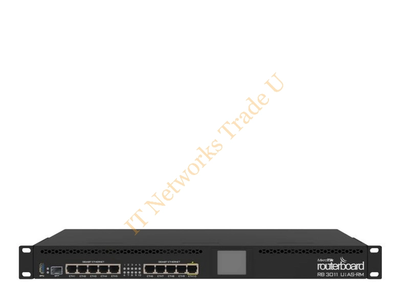RB3011UiAS-RM - Mikrotik RB3011UIAS-RM Ethernet LAN Black wired router