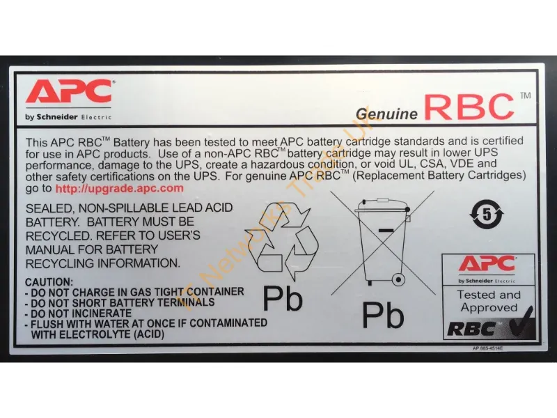 RBC48 - APC Replacement Battery Cartridge #48 Sealed Lead Acid (VRLA) rechargeable battery Cable