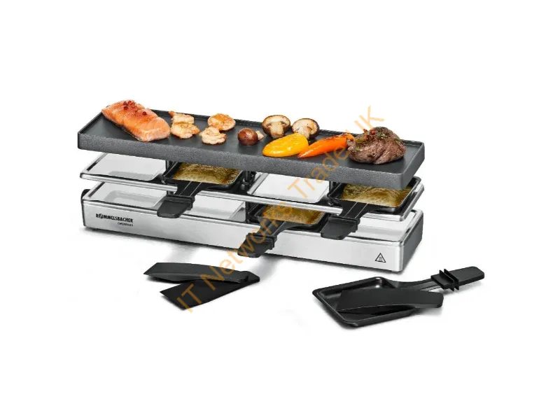 RC800 - Rommelsbacher RC 800 raclette grill 4 person(s) 795 W Black, Silver