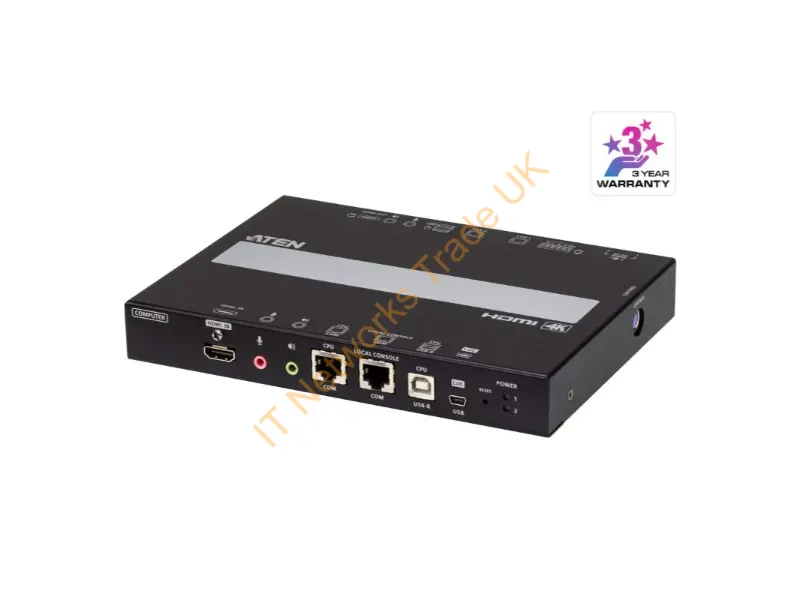 RCMHD101U - ATEN RCMDP101U KVM switch remote shared access single port, 4K, HDMI 4 x KVM port(s) 1 local user desktop