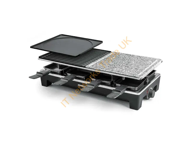 RCS1350 - Rommelsbacher RCS 1350 raclette grill 8 person(s) 1350 W Black, Stainless steel