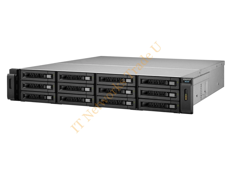 REXP-1220U-RP-US QNAP REXP-1220U-RP-US SAS/SATA/SSD 12-Bay 2U Rackmount RAID Expansion Enclosure for QNAP Network Storage Server (NAS) Network Storage System
