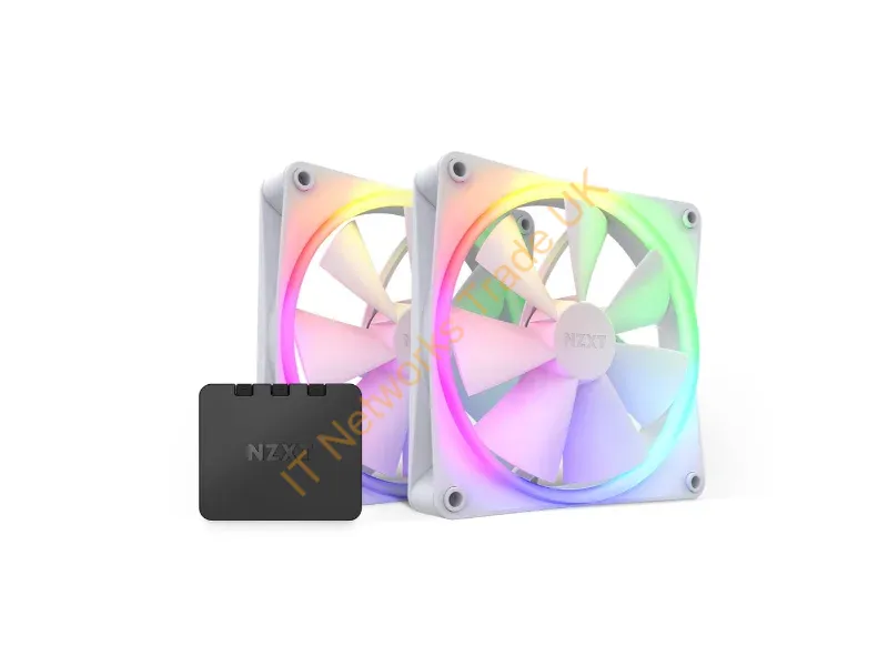 RF-R14DF-W1 - NZXT fan F140 RGB - 14 cm - 2-pack with RGB Controller