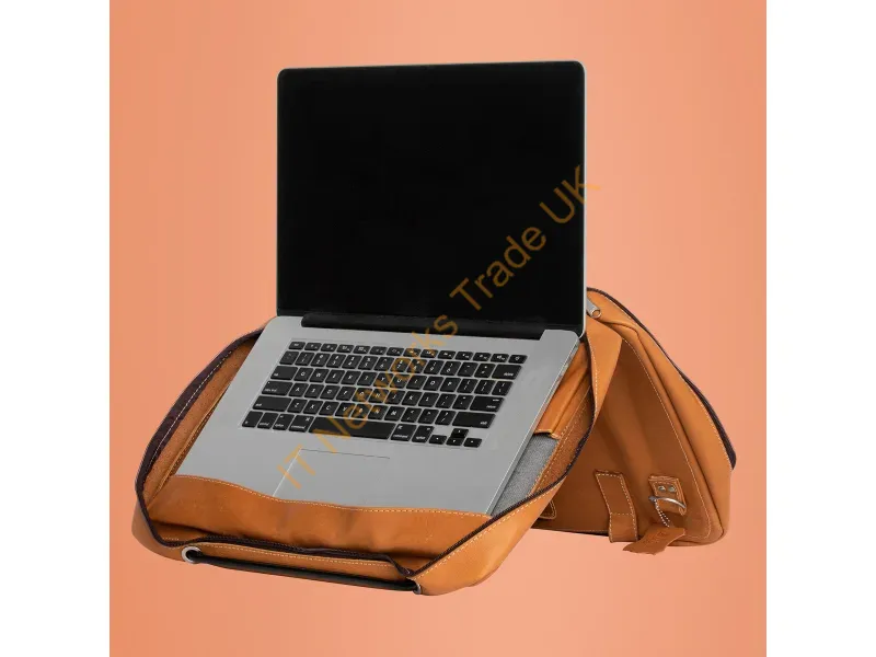 RGOAVLAPBR - R-Go Tools Laptop Bag R-Go Viva, Full-Grain Leather, With Integrated Laptop Stand, Shoulder Strap, 15.6-Inch, Brown