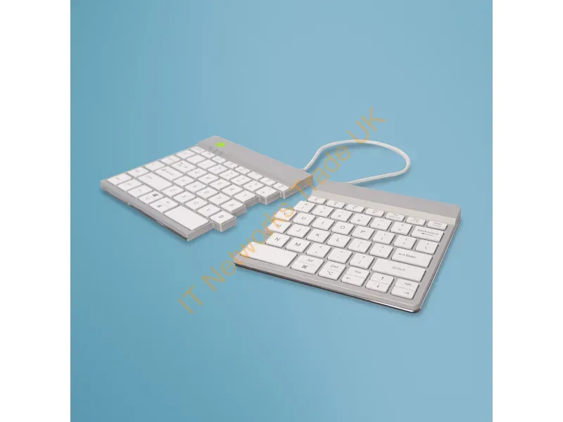 RGOSBUSWLWH - R-Go Tools Ergonomic Keyboard R-Go Split Break With Break Software, Ergonomic Split Keyboard, Qwerty (Us), Bluetooth, White
