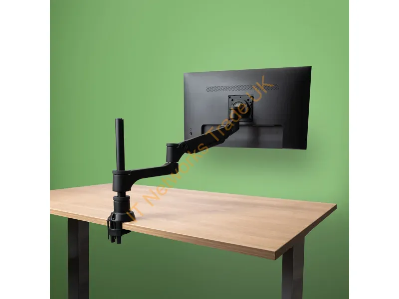 RGOVLCA4SI - R-Go Tools Monitor Arm R-Go Caparo Single, Fully Adjustable With Gas Spring, 3-9 Kg Load Capacity, 100% Circular, Black