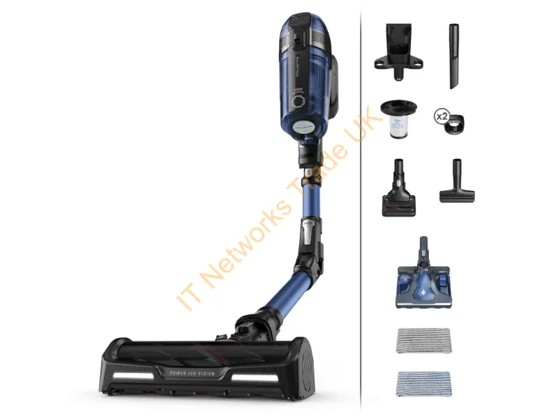 RH98C0WO - Rowenta RH98C0 2-in-1 stick vacuum Battery Dry&wet Bagless 0.9 L 320 W Blue, Grey