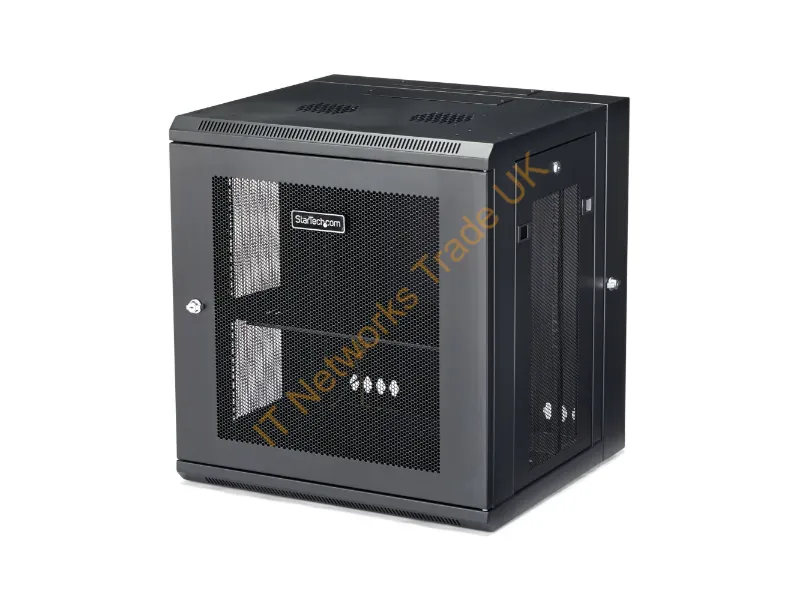 StarTech.com 12U Wall-Mount Server Rack Cabinet Up to 17 in. Deep Hinged Enclosure Accessory