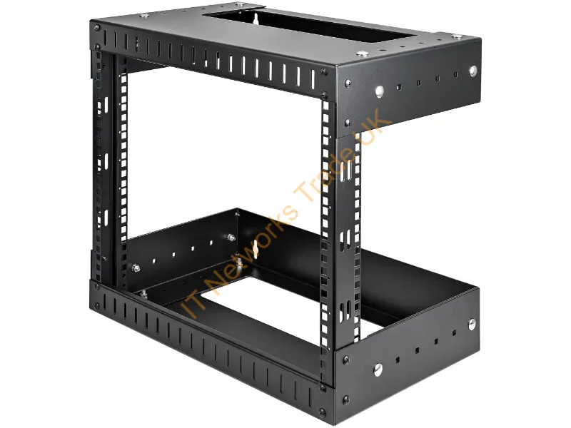 StarTech.com 8U Open Frame Wall Mount Equipment Rack Adjustable Depth Accessory