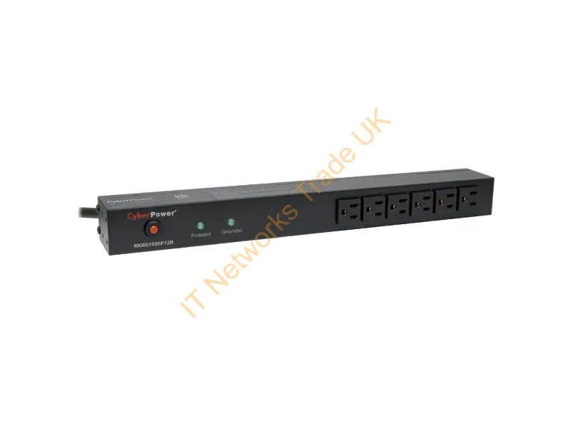 RKBS15S6F8R - Cyberpower Rkbs15S6F8R Surge Protector Black 14 Ac Outlet(S) 120 V 179.9" (4.57 M)