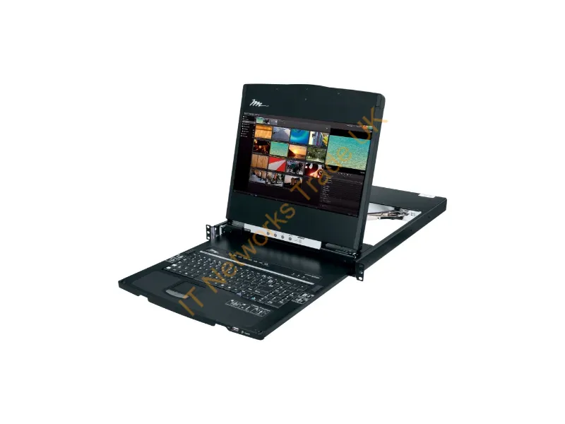 RM-KB-LCD17KVMHD - Middle Atlantic Products Rm-Kb-Lcd17Kvmhd Rack Console 17" 1920 X 1080 Pixels Metal Black 1U