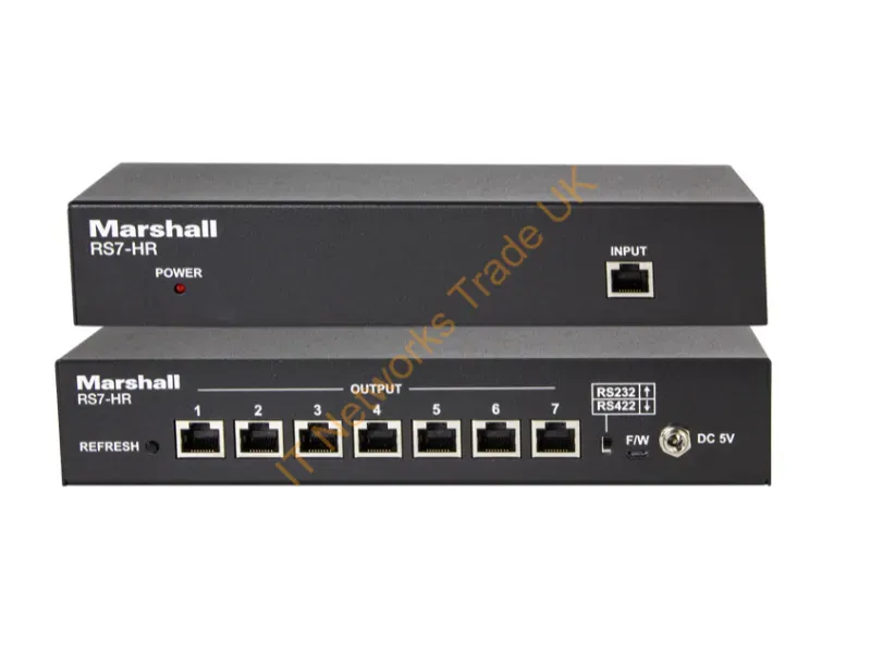RS7-HR - Marshall Electronics Rs232 / Rs422 Home Run (1 To 7) Extender Av Transmitter & Receiver Black