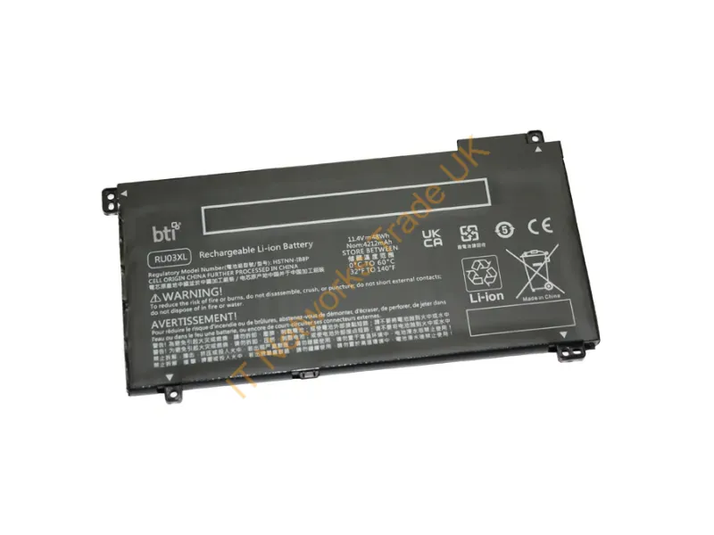 RU03XL-BTI - Bti Ru03Xl- Industrial Rechargeable Battery Lithium-Ion (Li-Ion) 4212 Mah 11.4 V