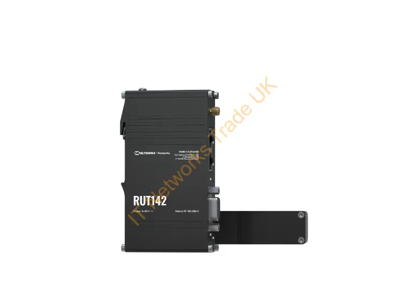 RUT142000000 - Teltonika Networks Rut142 Ethernet Router With Rs232, 2 X 10/100 Mbps Ethernet Ports, Wi-Fi 4, Integrated Din Rail Bracket And A 3-Pin Power Connector