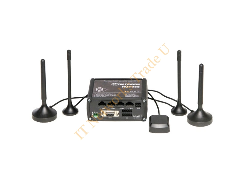RUT955-H7V020 - Teltonika RUT955 Single-band (2.4 GHz) Fast Ethernet 3G 4G Black network wireless router