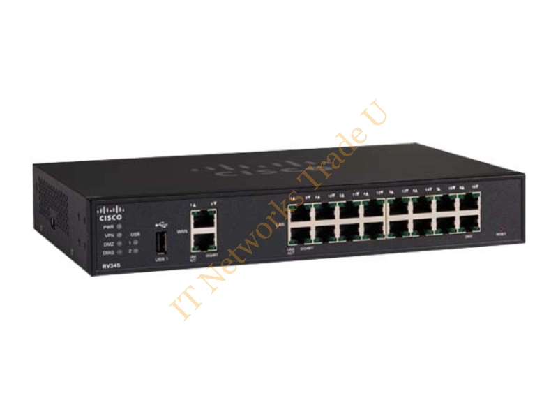 RV345-K9-G5 - Cisco RV345 Ethernet LAN Black wired router