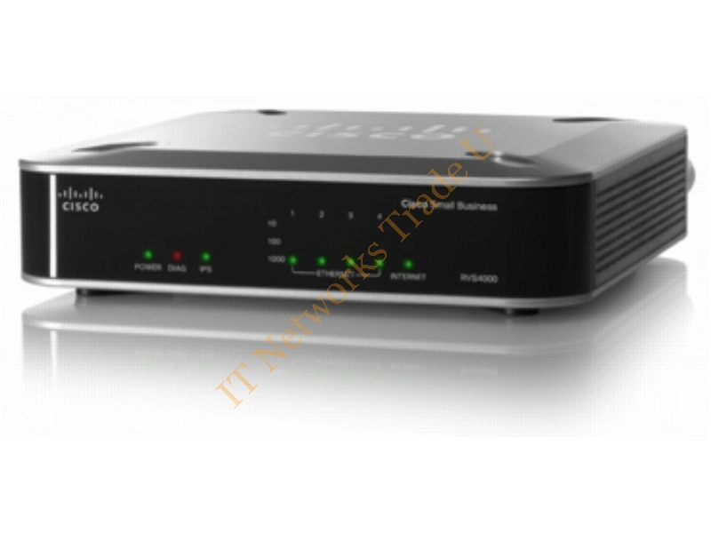 RVS4000 Cisco 230V 4-Port 10/100/1000Base-T Gigabit Ethernet Security Bundle Router