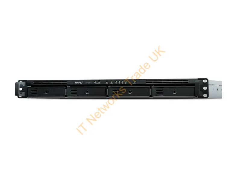 RX418 - Synology RX418 Rack (1U) Black disk array Storage Array Network (SAN)
