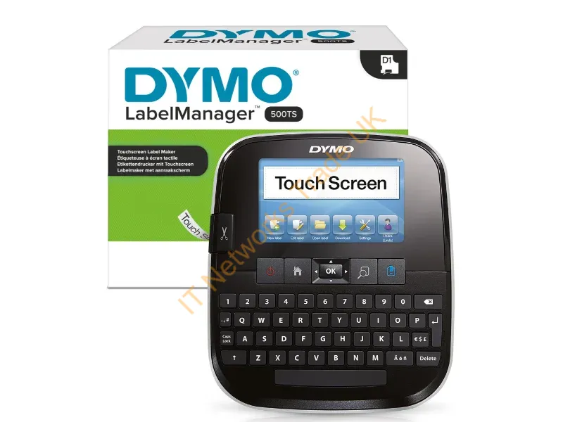S0946420 - DYMO LabelManager Label Manager 500TS Touch Screen Handheld Label Maker | QWERTY Keyboard | Full Colour with PC/Mac Connection