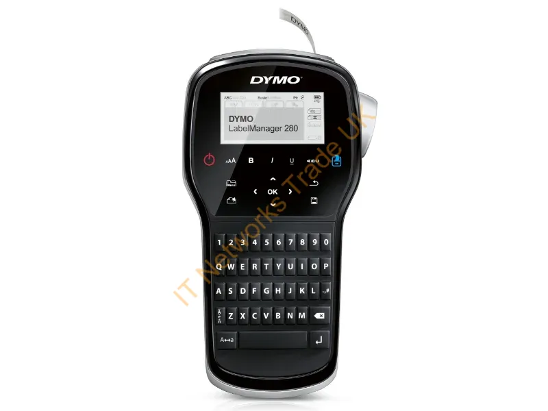 S0968920 - DYMO LabelManager 280 Label Maker | Rechargeable Handheld Label Printer with QWERTY Keyboard | Includes Black & White D1 Label Tape (12mm) | For Home & Office (EU Plug)