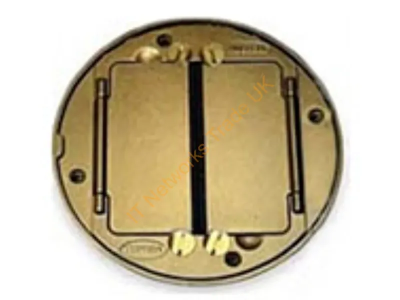 S1TFCBRS - Hubbell Premise Wiring Frpt, Tile Flng, System 1, Brass