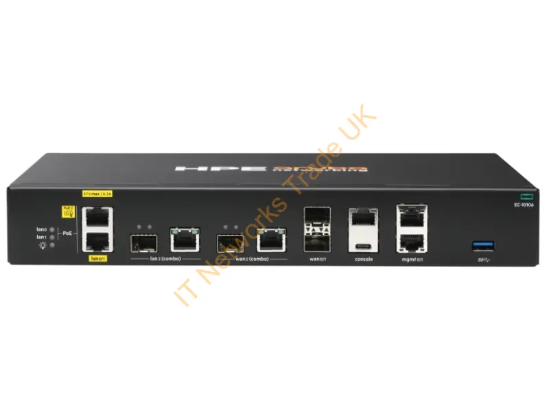 S3N71A - Hpe Aruba Networking Edgeconnect 10106 2X Sfp+ 2X Combo 2X Poe Nal Sd-Wan Gateway