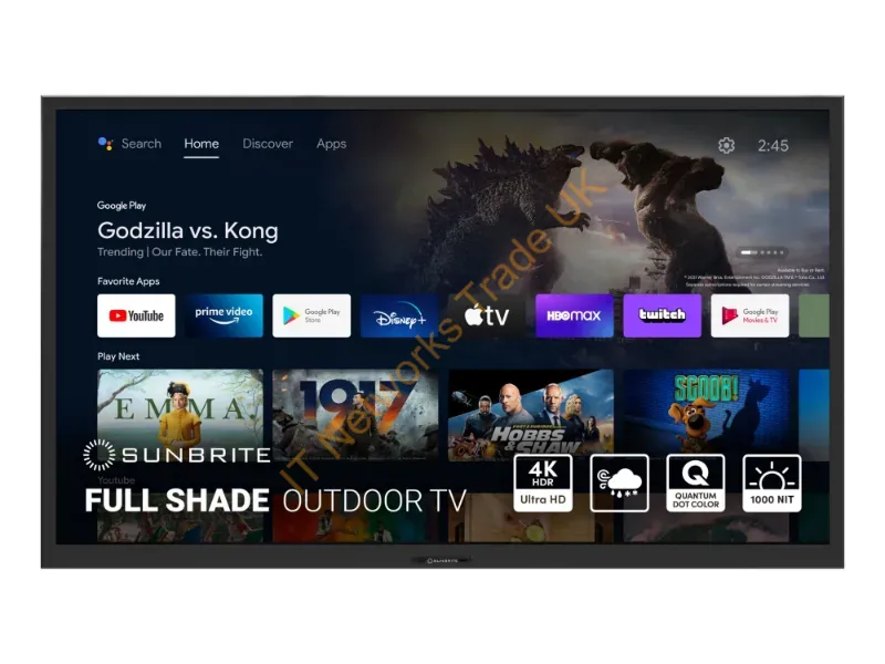 SB-V3-55-4KHDR-BL - Sunbritetv Veranda 3 55" 4K Ultra Hd Smart Tv Wi-Fi Black 1000 Cd/M