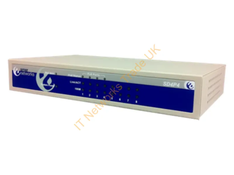 SD4P4 - Amer Networks Sd4P4 Network Switch Unmanaged Fast Ethernet (10/100) Power Over Ethernet (Poe) White