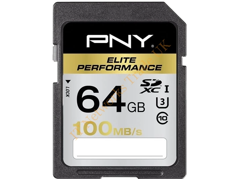 SD64G10ELIPER-EF PNY 64GB Elite Performance Class 10 SDXC UHS-I Flash Memory Card