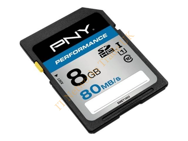 SD8GBPER80-EF PNY Performance 8GB Class 10 SDHC UHS-I Flash Memory Card