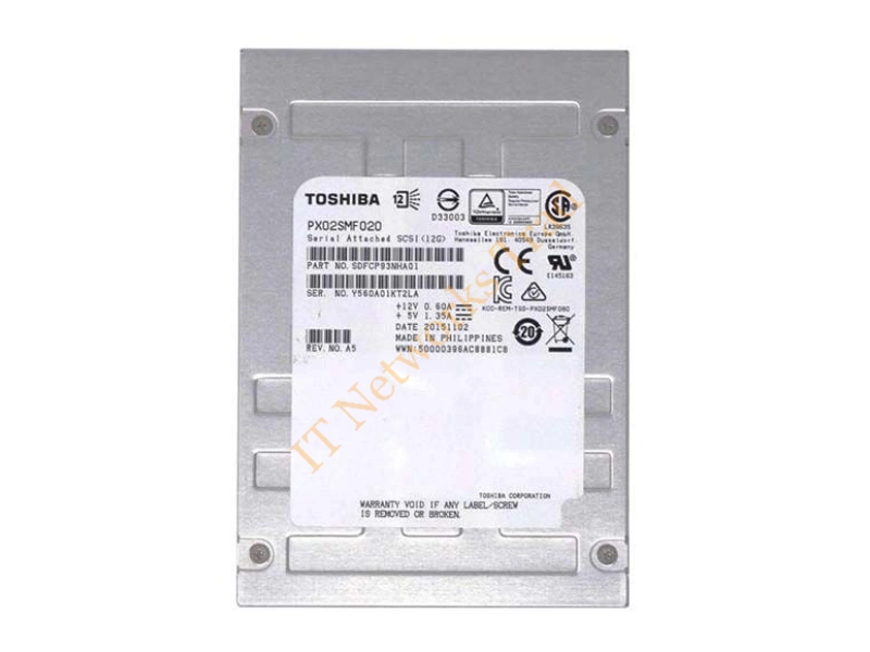 SDFCP93DAA01 Toshiba 200GB Multi-Level Cell SAS 12Gb/s 2.5-inch Solid State Drive SSD Storage