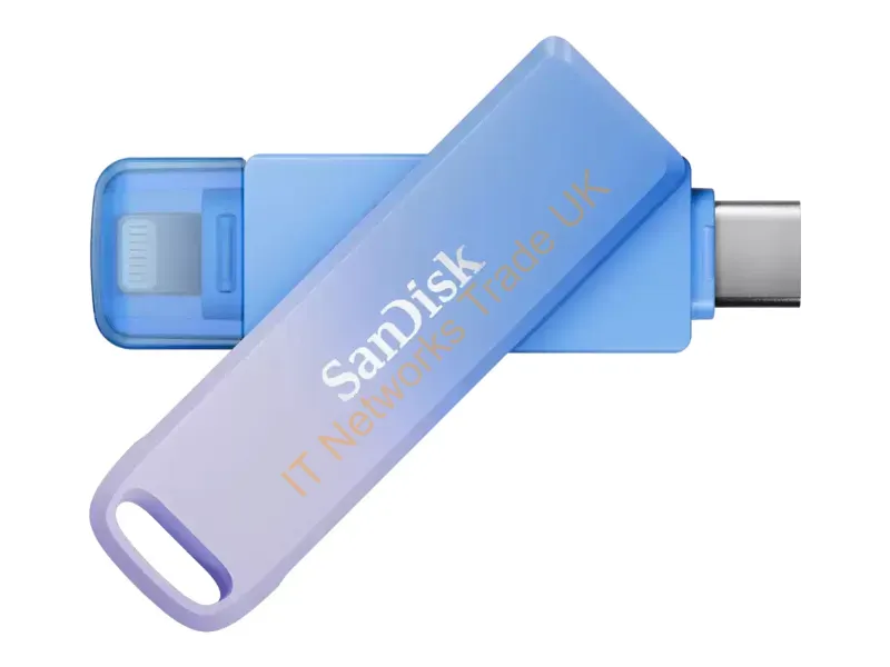 SDIXD0N-256G-GN6TP - Sandisk Creator Phone Drive Usb Flash Drive 256 Gb Usb Type-C / Lightning 3.2 Gen 1 (3.1 Gen 1) Blue, LILAc