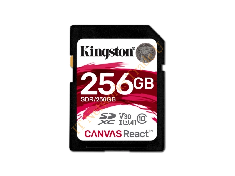 SDR/256GB - Kingston Technology SD Canvas React 256GB SDXC UHS-I Class 10 memory card Cable