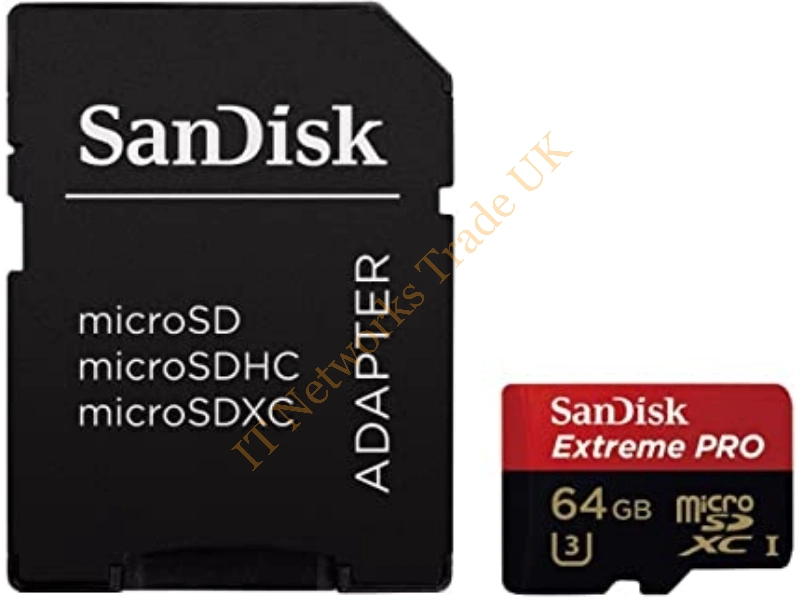 SDSDQX-064G SanDisk Extreme Pro 64GB MicroSD SDXC UHS-1 Flash Memory Card
