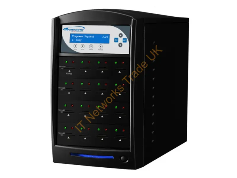 SDSHARK-15T-BK - Vinpower Digital Sdshark Sd & Microsd Flash Memory Card Duplicator Black 15 Copies