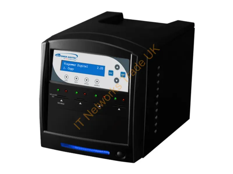 SDSHARK-3T-BK - Vinpower Digital Sdshark Sd & Microsd Flash Memory Card Duplicator Black 3 Copies