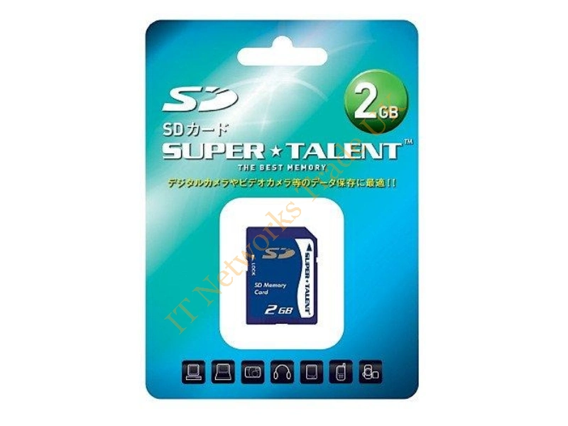 SDV2G Super Talent 2GB SD Flash Memory Card