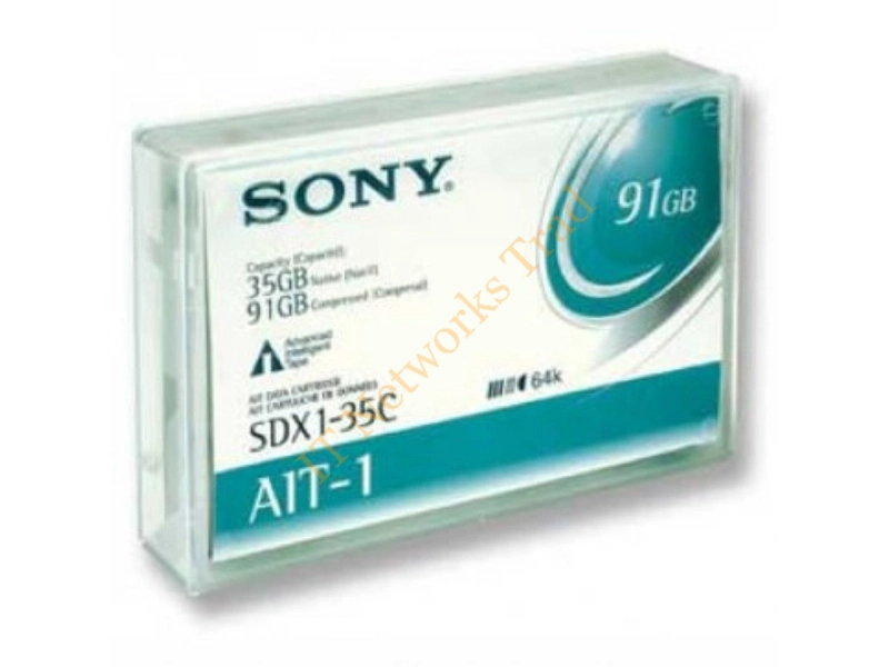 SDX135C Sony AIT-1 Data Cartridge AIT AIT-1 35GB (Native) / 91GB (Compressed) 1 Pack Tape Media Storage
