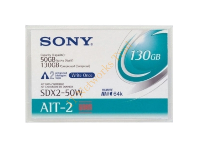 SDX250W Sony AIT-2 Data Cartridge AIT AIT-2 50GB (Native) / 130GB (Compressed) Tape Media Storage