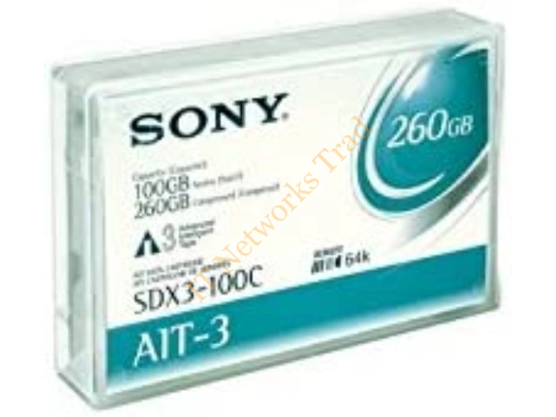 SDX3100CN Sony AIT-3 Tape Cartridge AIT AIT-3 100GB (Native) / 260GB (Compressed) Tape Media Storage