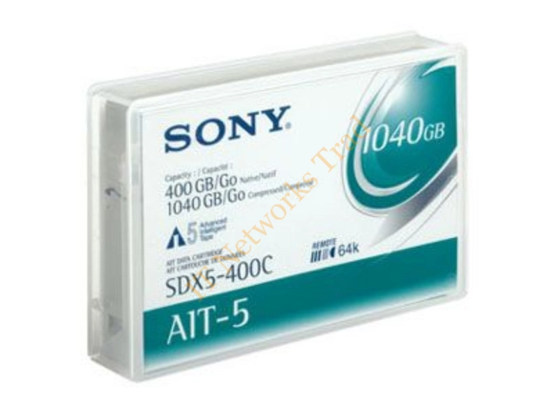 SDX5400C-BC Sony SDX5-400C AIT-5 Barcoded Data Cartridge AIT AIT-5 400GB (Native) / 1.04TB (Compressed) Tape Media Storage