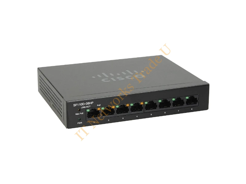 SF110D-08HP Cisco Small Business SF110D 8-Port x 4 x 10/100 (PoE) + 4 x 10/100 Unmanaged Network Switch